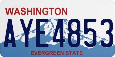WA license plate AYE4853