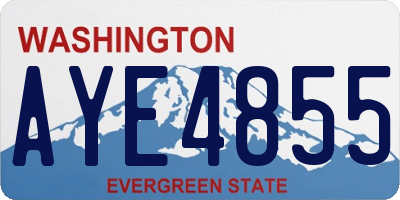 WA license plate AYE4855