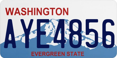 WA license plate AYE4856