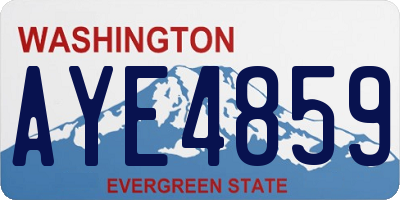 WA license plate AYE4859