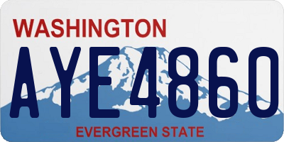 WA license plate AYE4860