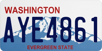 WA license plate AYE4861