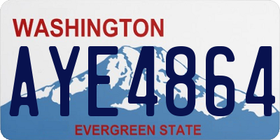 WA license plate AYE4864