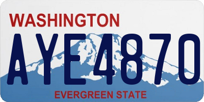 WA license plate AYE4870