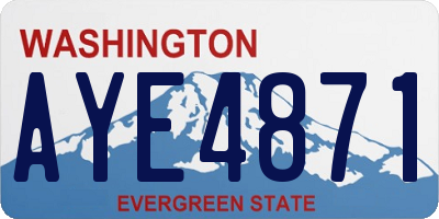 WA license plate AYE4871