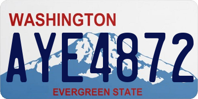 WA license plate AYE4872