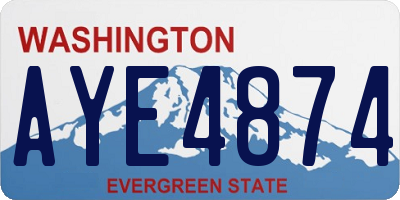 WA license plate AYE4874