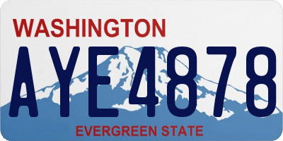 WA license plate AYE4878