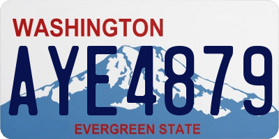 WA license plate AYE4879