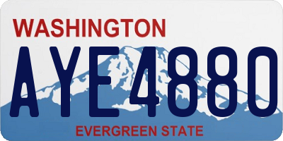 WA license plate AYE4880