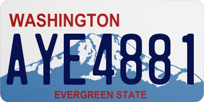 WA license plate AYE4881