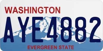 WA license plate AYE4882