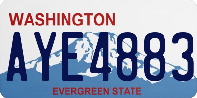 WA license plate AYE4883