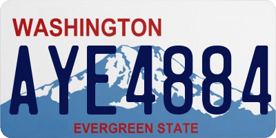 WA license plate AYE4884