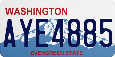 WA license plate AYE4885