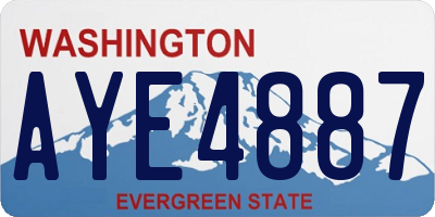 WA license plate AYE4887