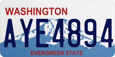 WA license plate AYE4894