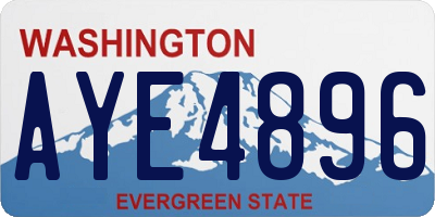 WA license plate AYE4896
