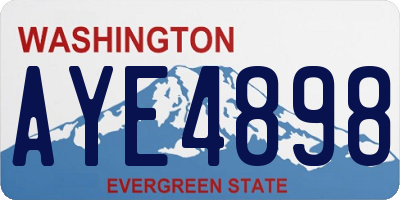 WA license plate AYE4898