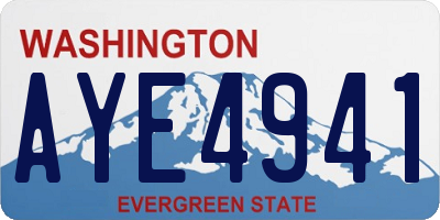 WA license plate AYE4941