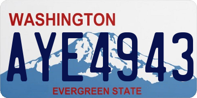 WA license plate AYE4943