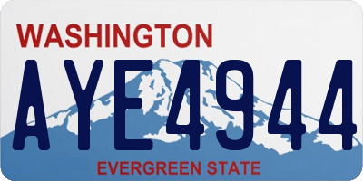 WA license plate AYE4944