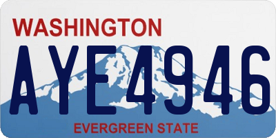 WA license plate AYE4946