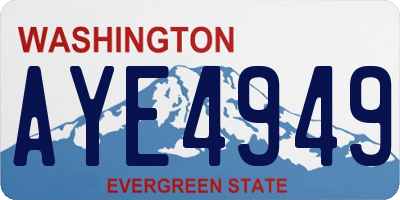 WA license plate AYE4949