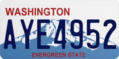 WA license plate AYE4952