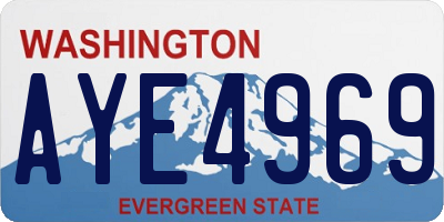 WA license plate AYE4969
