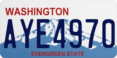 WA license plate AYE4970