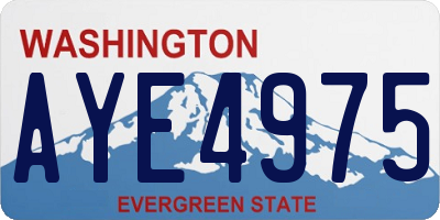 WA license plate AYE4975