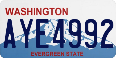 WA license plate AYE4992