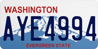 WA license plate AYE4994