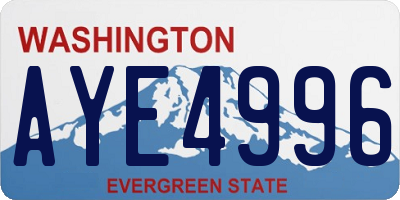 WA license plate AYE4996