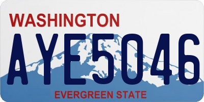 WA license plate AYE5046