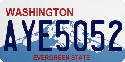 WA license plate AYE5052