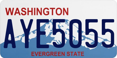 WA license plate AYE5055