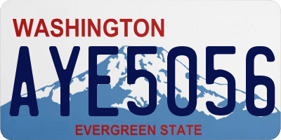 WA license plate AYE5056