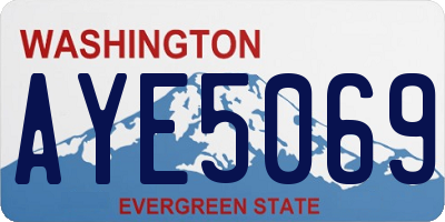WA license plate AYE5069