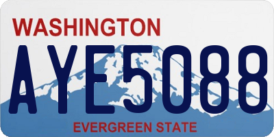 WA license plate AYE5088