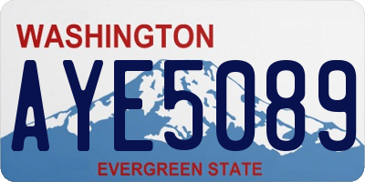 WA license plate AYE5089