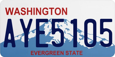 WA license plate AYE5105