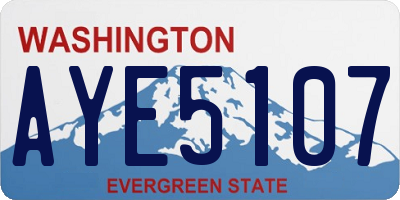WA license plate AYE5107