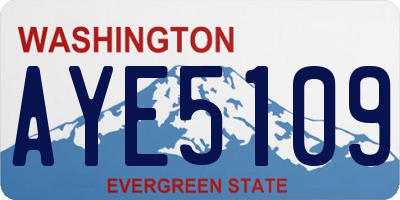 WA license plate AYE5109