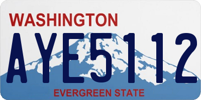 WA license plate AYE5112