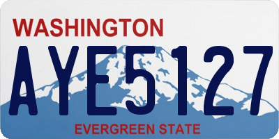 WA license plate AYE5127