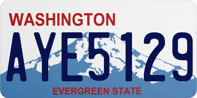 WA license plate AYE5129