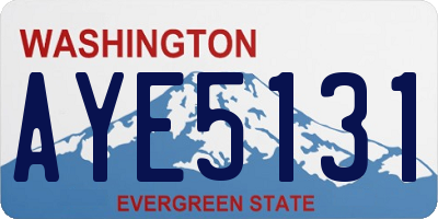 WA license plate AYE5131