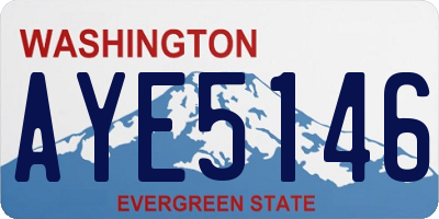 WA license plate AYE5146